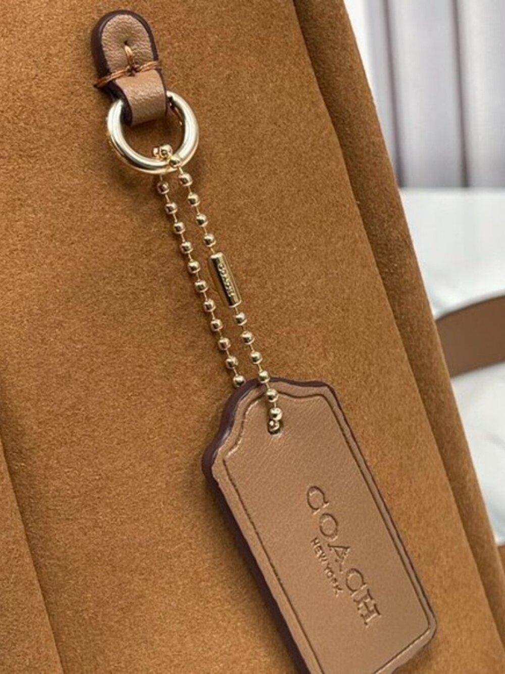 COACH Hadley Convertible Crossbody Bag Suede CW004 Brown Outlet New - Picture 6 of 10